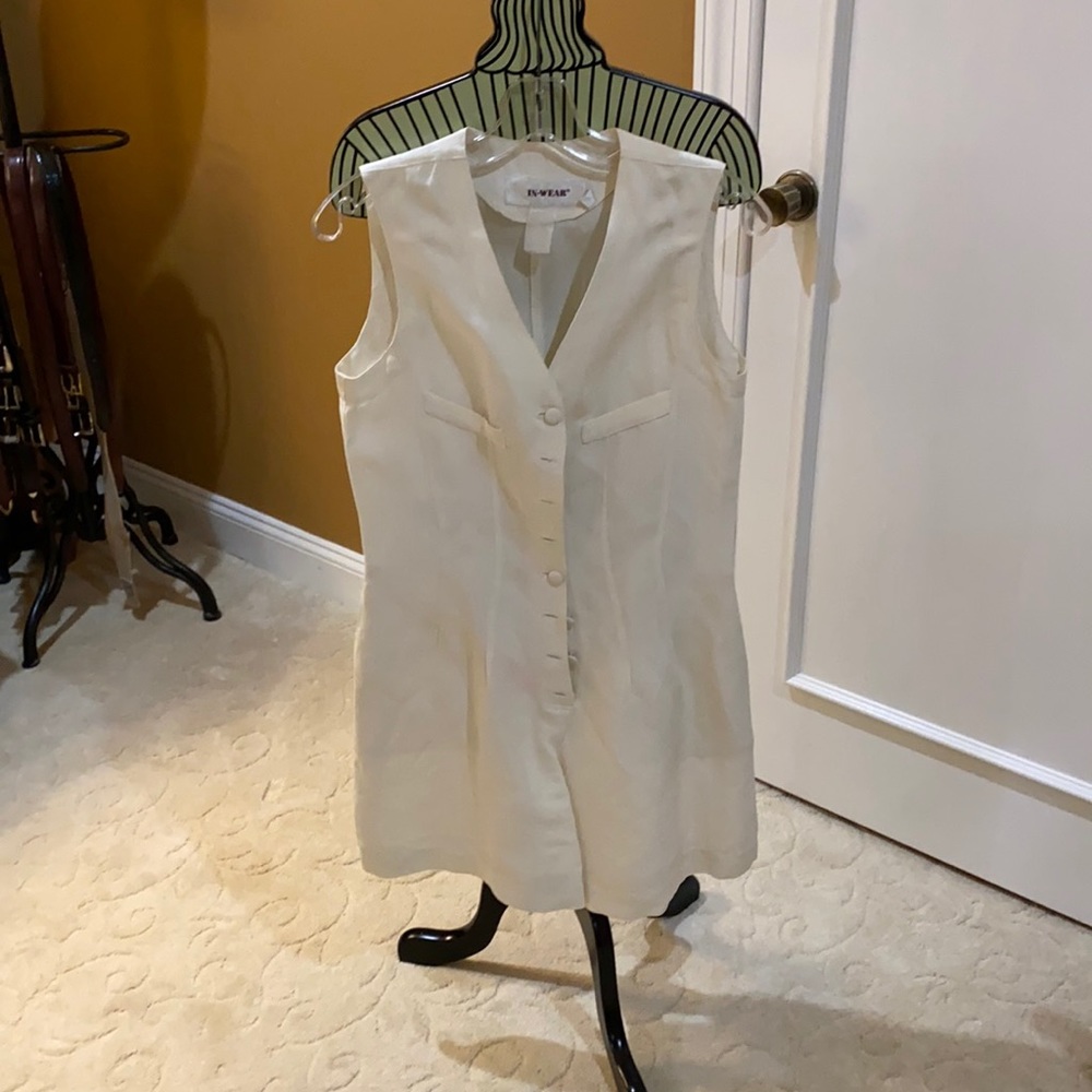 White Button Down Romper